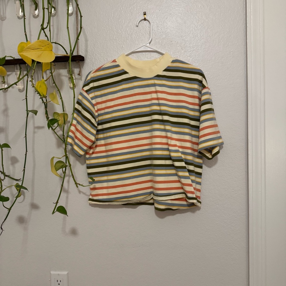 RVCA Multicolor Striped Short Sleeve Tee